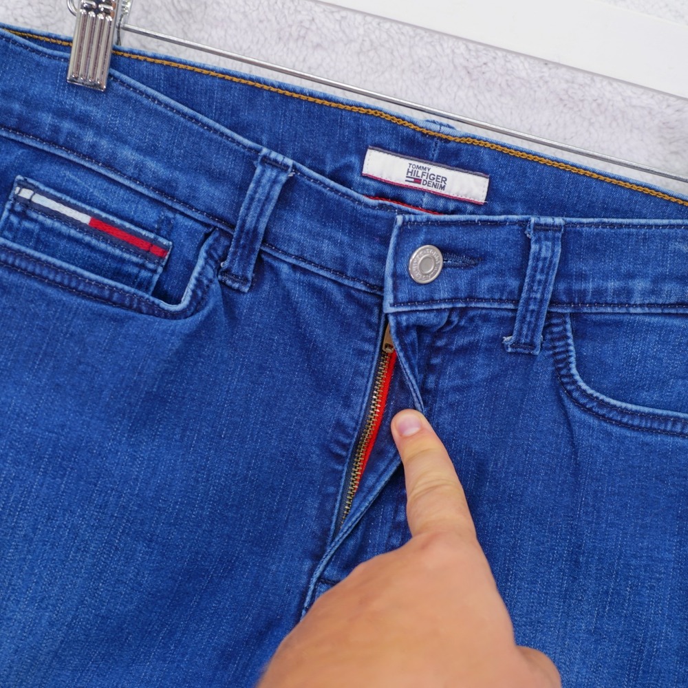 Tommy Hilfiger Denim High Rise Curvy Skinny Jeans -10- 32 / 28 Zip Up Ankle - Picture 4 of 12